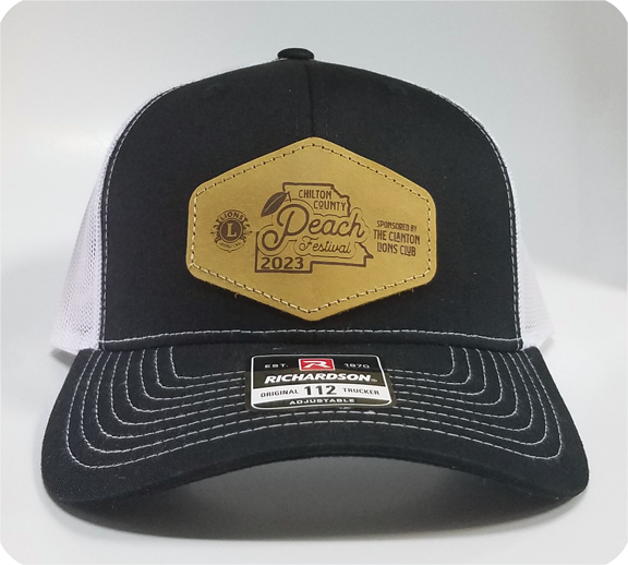 2023 Peach Festival Cap with Leather Patch (Mesh Back, Plastic Snap)